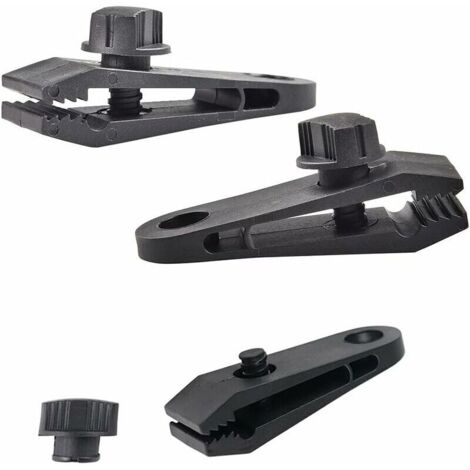 25 Clips Pour Bâche Avec Corde Élastique à Billes – Fixation Solide Pour Tente, Auvents, Camping – Nylon Résistant