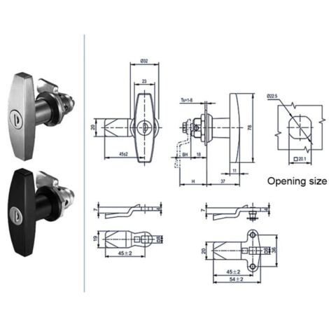 Garosa Serrure De Remorque Serrure De Boîte à Outils En Acier Inoxydable Avec Poignée En T Pour