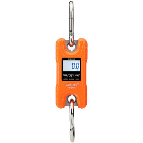 Balance electronique a crochet WH-C500 500Kg / 100g, orange - orange (1/5)