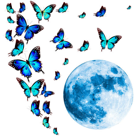 4 Pcs Stickers Muraux Papillons lumineux Autocollants Muraux Mural Stickers pour Chambre Salon Mur TV (1/5)