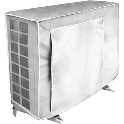 Housse De Protection Climatiseur Extérieur Anti-Poussière Anti-Neige Imperméable - Taille S - Argent
