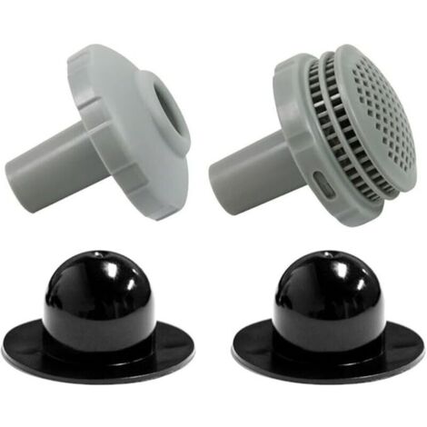 25022E Eau de Piscine - Kits de Raccordement Adaptés pour Intex, avec crépine, embout et bouchon avec raccords de 3,2 cm