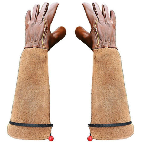 (XL) Gants de jardinage 1 paire, gants anti-épines de taille de rose, gants en peau de mouton en peau de porc Gants floraux (1/5)