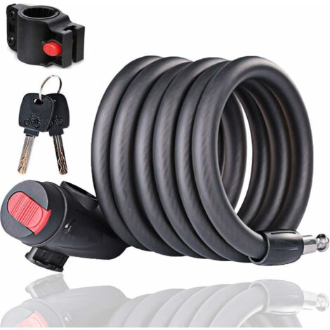 Antivol Vélo Câble à Combinaison – Code 4 Chiffres Réinitialisable – Câble En Acier Gainé PVC – Idéal Vélo, Moto, Trottinette – 0,4 M – Haut Niveau De Sécurité - 9