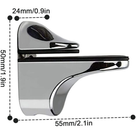Lot De 4 Supports D'étagère Réglables En Verre Avec Vis Et Tubes D'extension Pour étagères En Bois/verre De 3 à 20 Mm D'épaisseur En Alliage De Zinc
