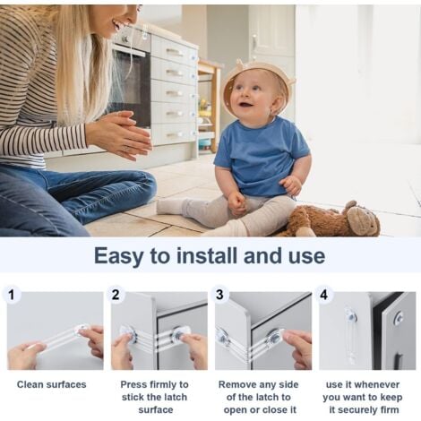 12 Pièces Sécurité Bebe, Sécurité Enfant Porte, Bloque Porte