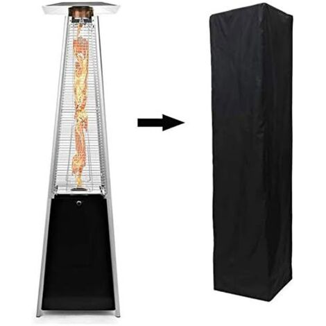 1 paquet de housse de chauffage de terrasse (87 x 24 x 21 pouces), tissu Oxford 210D imperméable, conception anti-poussière et coupe-vent, adaptée au jardin, terrasse, patio