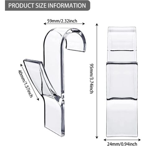 Crochets Pour Radiateur - Lot De 10, En ABS Blanc, Pour Accrocher Serviettes Et Vêtements, Réglables En Hauteur