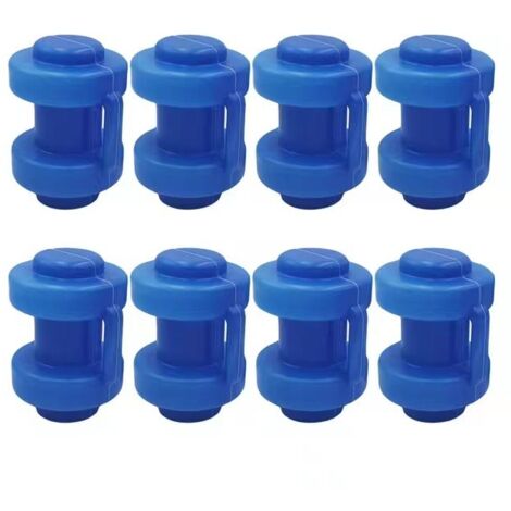 Lot de 8  (Bleu)Trampoline Embout de Poteau pour Les Piquets de Filet du Trampoline diamètre  25 MM, Particulièrement Robustes, Résistants aux Intempéries Embouts, Filet de Sécurité Pièce de Rechange (1/5)