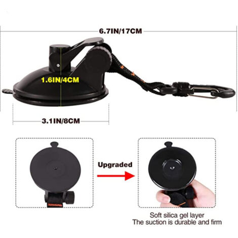 Haihaz Lot De 4 Ventouses D'Ancrage Super Ventouse Camping - Support Crochet Pour Auvents Voiture Tentes (Noir)