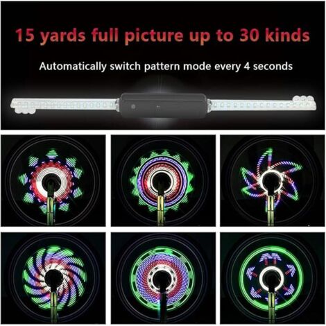 Bouchons De Valve LED - Éclairage De Roue De Vélo à DEL Avec Système De