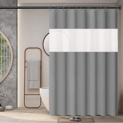 180 x 180cm , Rideau de Douche Résistant à la Moisissure Imperméable avec des Crochets, Moule Résistant, Antibactérien, Facile à Nettoyer, Rideaux de Douche pour Salle de Bains (1/5)
