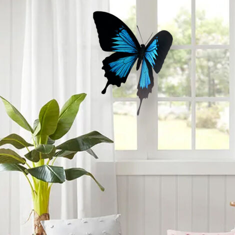 Set 4 Adesivi Decorativi Farfalla Gialla &ndash; Per Auto, Moto, Frigo &ndash; Vinile &ndash; Akacha