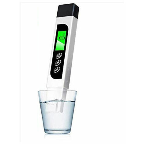 Testeur de qualité de l'eau, précis Compteur TDS EC mètre et Stylo de Test de température avec LCD rétro-éclairé pour l'eau Potable, hydroponie, piscines, Aquariums (1/5)