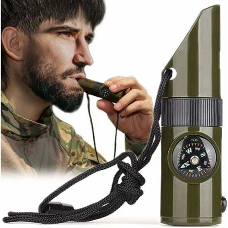 SIFFLET DE CAMPING survie sifflet boussole loupe croustillante