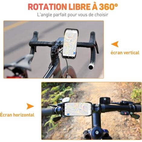 Support De Téléphone De Vélo Réglable, Rotation à 360 °, Verrouillage