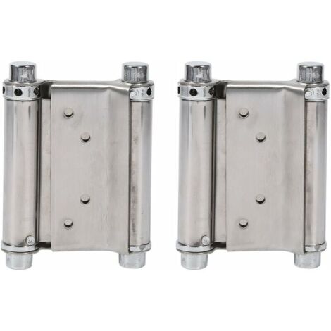 Charnières à ressort à double action en acier inoxydable, 2 pièces, charnières de porte de voiture, charnières de porte battante avec capacité de charge jusqu'à 15 kg (1/5)