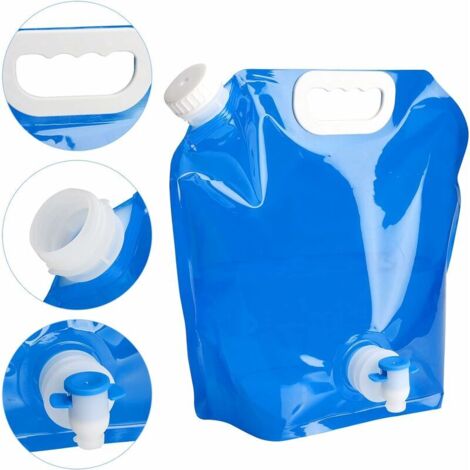 Bidon à Eau Pliable 5 Litres – Sans BPA, Robinet Intégré – Pour Camping, Randonnée, Urgence – Léger Et Réutilisable - 9