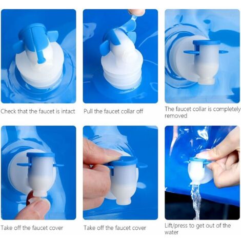 Récipient d'eau Pliable, Portable 2L Pliant l'eau Stockage de bière Sac