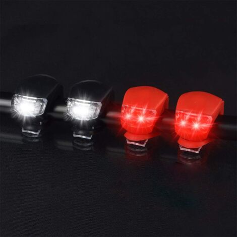 Eclairage pour vélo - Portable 5 LED - Feu avant et arrière - Etanche