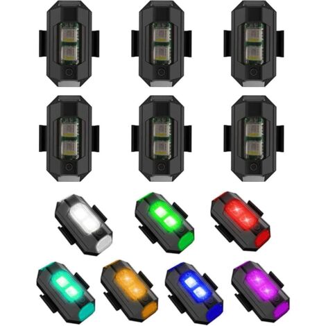 4 Pièces Lumières Stroboscopiques Pour Drone, 8 Couleurs