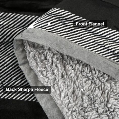 Mezzar Couverture Polaire, Plaid Couverture Lit Douillette, Plaid Canapéen Flanelle Chaude pour Toutes Les Saisons (Gris, 200 * 230CM