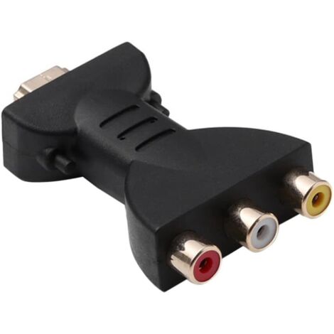 Adaptateur HDMI vers 3RCA, adaptateur rouge jaune blanc câble vidéo HDMI vers AV, convertisseur Audio rouge blanc jaune Portable (1/7)