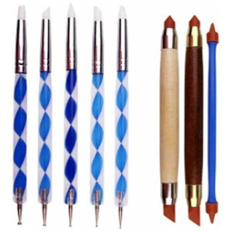 Set De 24 Outils De Sculpture Et Poterie - Pour Argile, Pâte à Modeler, Nail Art DIY | En Acier, Bois, Silicone - 13