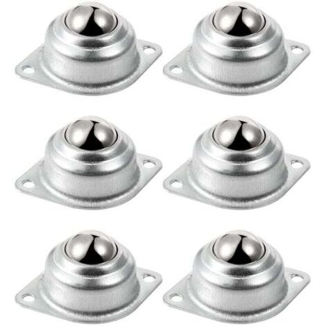 6 Pcs Roulettes de Meubles 25mm Universel Transfert à Billes Roulettes à Billes de Transfert Charge 35kg (1/4)