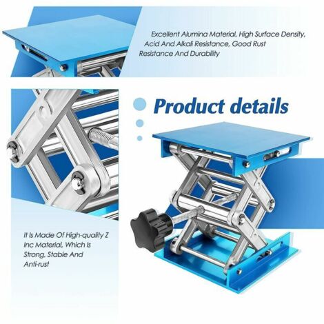 Plateforme Élévatrice Manuelle De Précision En Alliage D'Aluminium - Support De Laboratoire Compact 55mm