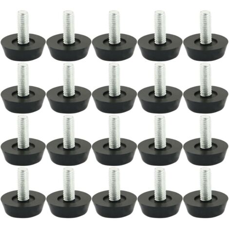 20 Coussinets / Clous En Plastique Pour Pieds De Meuble (table, Chaise) – Diamètre 22mm – Neufs