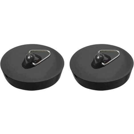 2 Pcs Bouchons D'évier en Caoutchouc, Cuisine Bouchons D'évier, Bouchon d'Évier en Caoutchouc avec Anneau de Suspension, pour Baignoire, Cuisine (1/5)