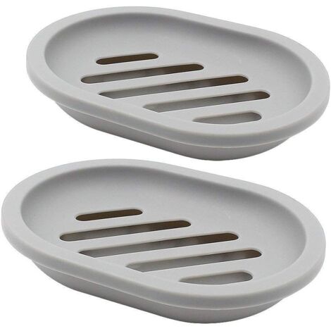 Porte-savon Avec Drain - Neuf En Plastique, Fixation Par Ventouse, Dimensions 8x14.2x9.8 Cm