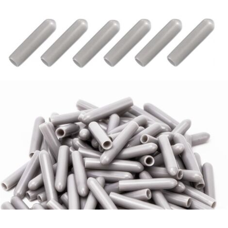 (Gris) [100 Pièces]Capuchons pour Lave-Vaisselle, Couvercle De Panier De Lave-Vaisselle, Capuchon du Lave-Vaisselle pour Protéger Les Broches pour Panier à Vaisselle, Antirouille (1/4)