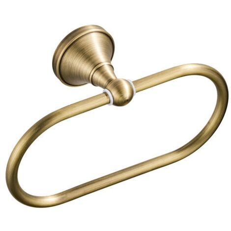 Anneau-Torchon , Bronze brossé, Porte-Serviette Ovale en Laiton Antique Support-Serviette pour Accessoires de Cuisine Salle de Bain fixé au Mur (1/5)