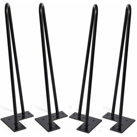 Pieds de table en épingle à cheveux 4pcs, solides 2 fils, longueur 30CM (1/4)