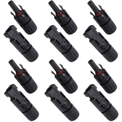 12 Pcs Connecteur de Cellule Solaire Connecteur de CâBle éTanche Industriel pour Panneaux Solaires (1000V-30A) (1/5)