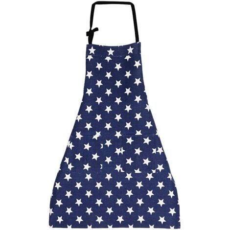 Tablier Tablier de Cuisine(Bleu Marine),Tablier de Cuisine Femme Tablier pour Cuisine,Ajustable en Lin de Coton Tablier pour Cuisine Familial Restaurant Barbecue