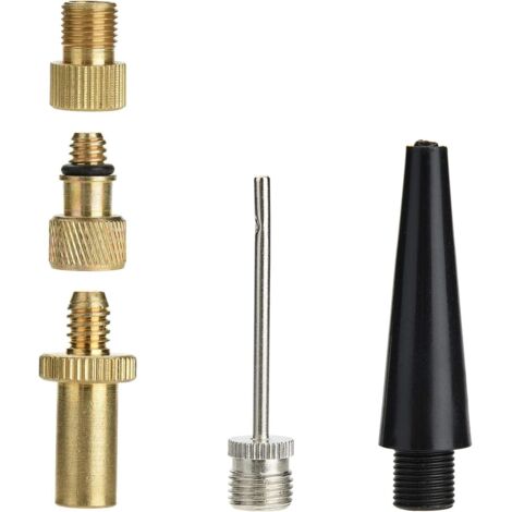 5pcs vélo Pompe Valve adaptateurs connecteurs, Adaptateur de Valve soupape de vélo sur la vanne de Voiture SV AV DV Balles Ballon de Aiguille (1/5)