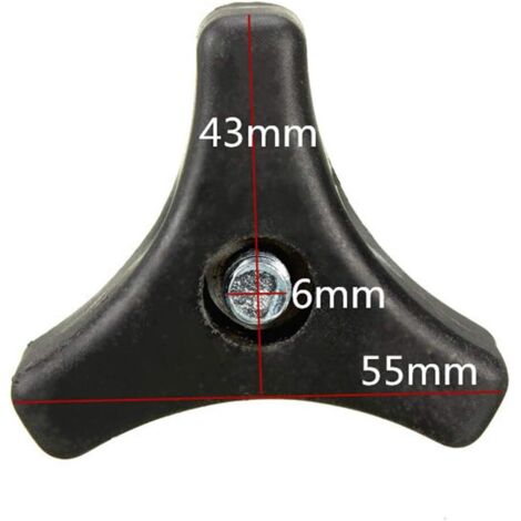 2 Sets Bouton Poignée Triangulaire Pour Tondeuse à Gazon - Écrou Et Boulon Métal/plastique, Filetage 8mm