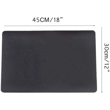 RIWNNI Lot De 6 Sets De Table Cuir PU Rouge – Sets De Table Rectangulaires 41x31cm Lavables, Antidérapants, Imperméables Et Résistants à La Chaleur + 6 Sous-Verres