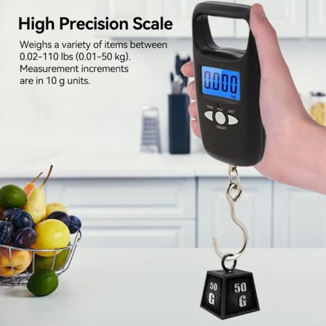 Balance Portable en Acier Inoxydable, Balance de Poids Numérique Portable pour Bagages Balance de Poids à Main Résultats Impressionnants