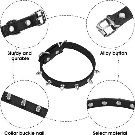 Lot De 4 Colliers Pour Chat En PU – Réglables, Avec Cloches | Noir, Blanc, Marron, Beige