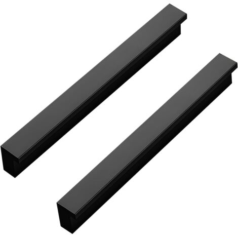 Poignées De Tiroir Noires Et Dorées - Lot De 2 - 14,7 X 3,5 Cm - Design Moderne Pour Meubles Cuisine, Armoire - Rénovation Déco - 12