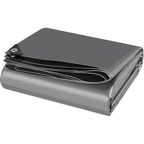 Bâche de Protection en polyéthylène 180g/m² bâche imperméable Gris avec œillets Couverture de Haute densité 2x3m (1/5)