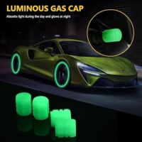 4 Bouchons De Valve En Forme De Dés Pour Pneus - Universel Voiture, SUV, Moto, Vélo, Vert, Dimensions 14x14x14 Mm
