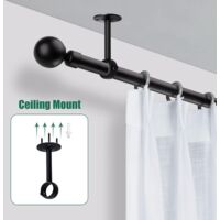 Lot de 8 supports de tringle à rideaux à fixer au plafond sans perçage, supports robustes et réglables pour tringles à rideaux de 3,05 cm de diamètre. | Leroy Merlin