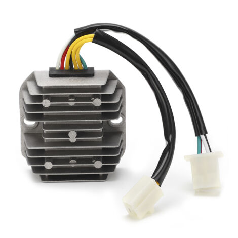Eosnow – Régulateur de tension 12V – Redresseur 7 fils à double prise – Alliage aluminium avec dissipateur thermique – Pour scooter et cyclomoteur