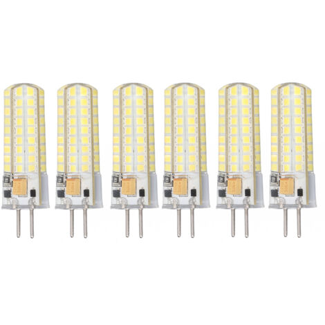 Eosnow 6 pièces GY6.35 ampoule LED 7W AC DC12V 700lm 72 LED 360 degrés LED ampoule de mas pour lampes suspendues plafonniers lumière blanche (6000K-6500K)