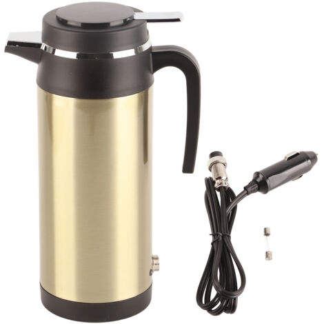 Eosnow Bouilloire électrique en acier inoxydable 1200ML 12V Thermos de voyage, bouteille d'eau chauffante